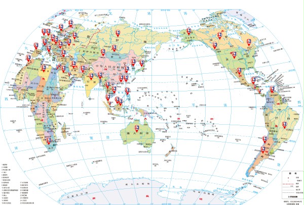 西朗服务世界地图
